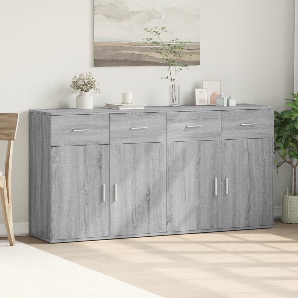 Sideboards 2 pcs Grey Sonoma 79x38x80 cm Engineered Wood