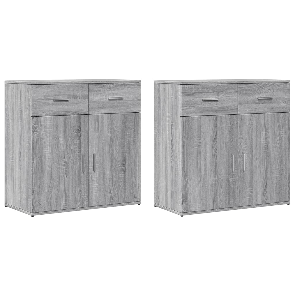 Sideboards 2 pcs Grey Sonoma 79x38x80 cm Engineered Wood