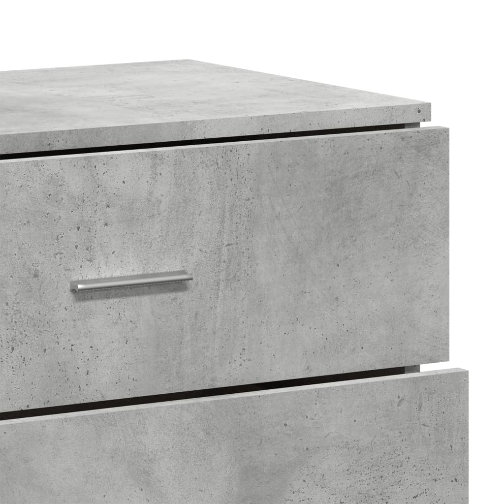 Sideboards 2 pcs Concrete Grey 60x39x80 cm Engineered Wood