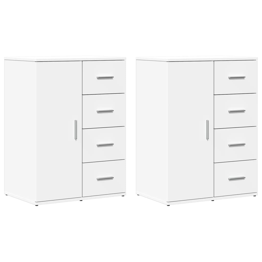 Sideboards 2 pcs White 59x39x80 cm Engineered Wood