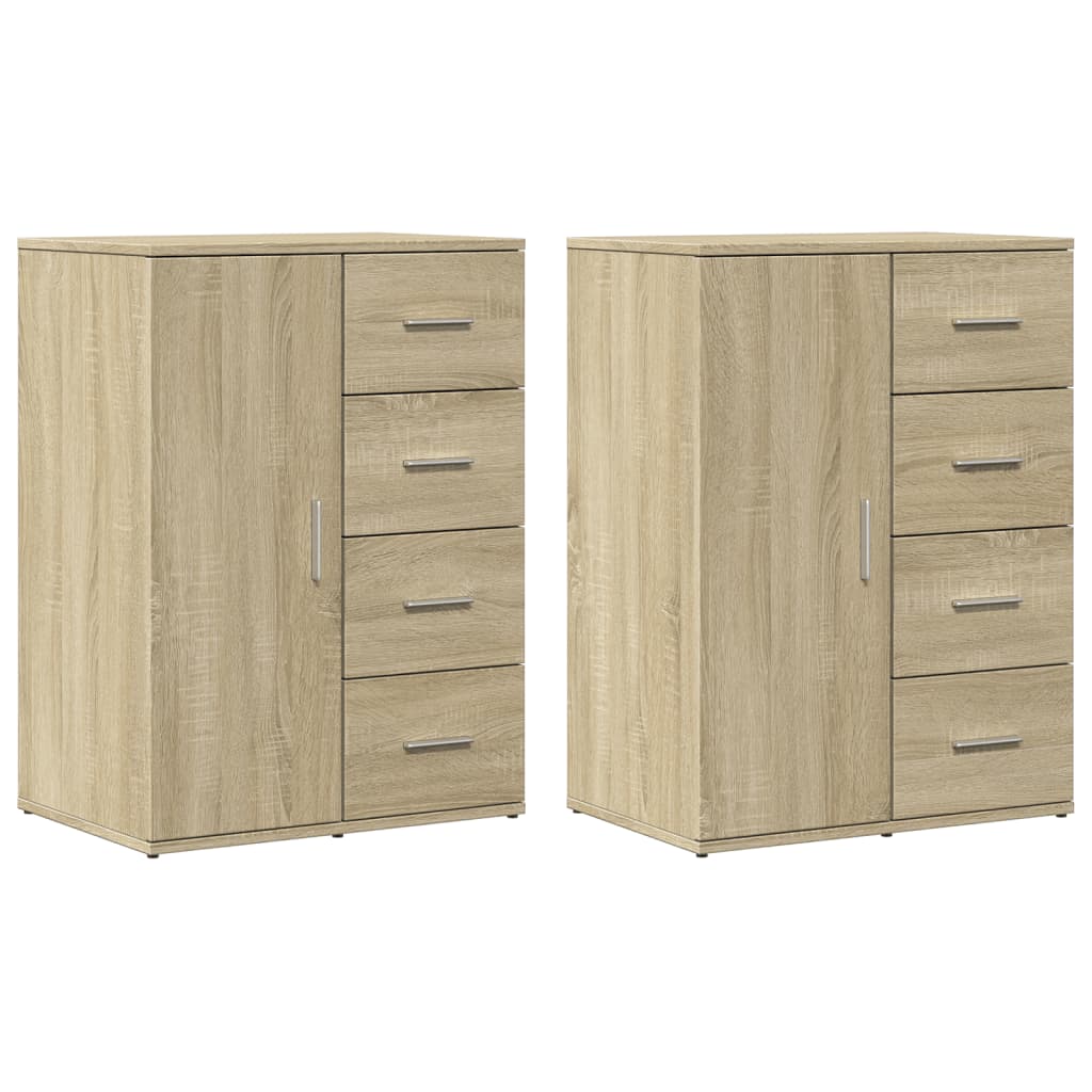 Sideboards 2 pcs Sonoma Oak 59x39x80 cm Engineered Wood