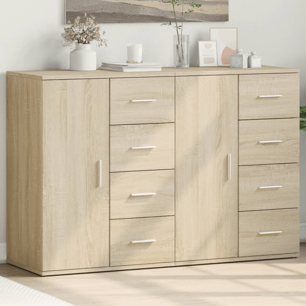 Sideboards 2 pcs Sonoma Oak 59x39x80 cm Engineered Wood