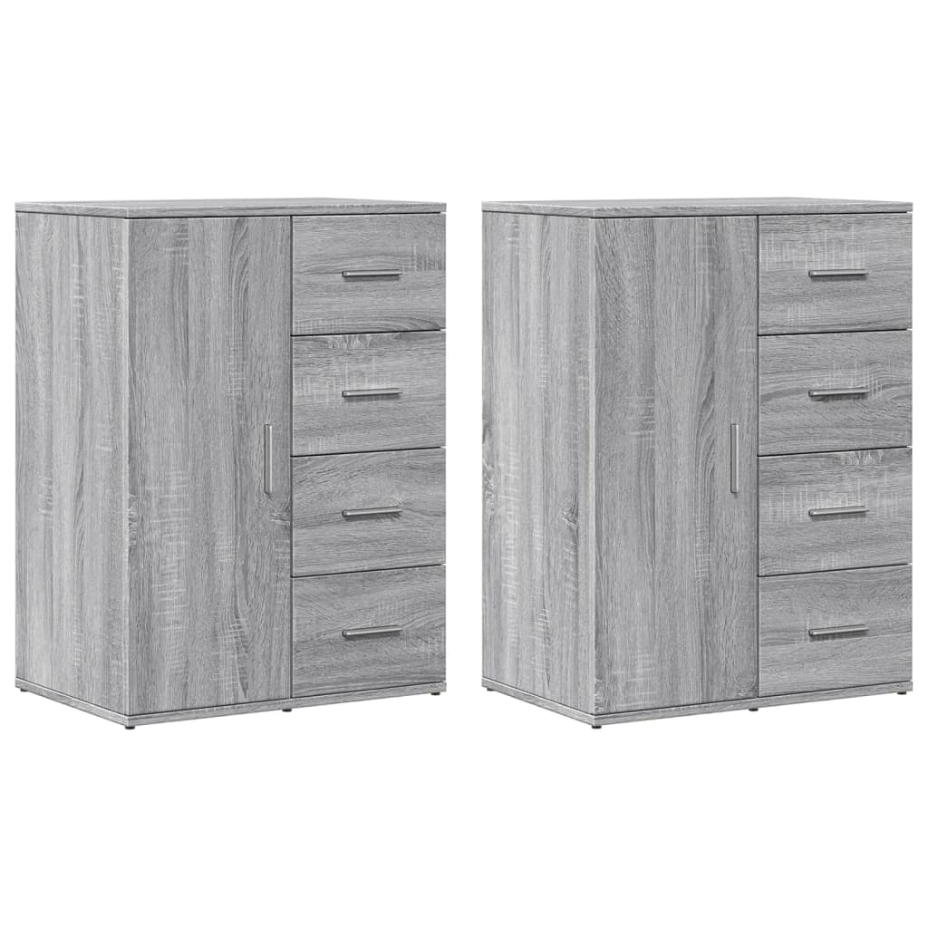 Sideboards 2 pcs Grey Sonoma 59x39x80 cm Engineered Wood