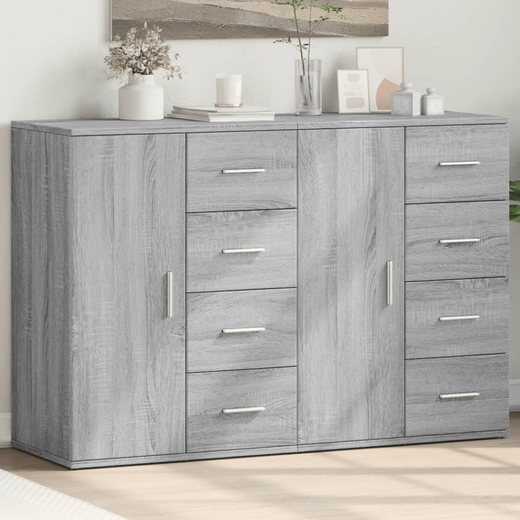 Sideboards 2 pcs Grey Sonoma 59x39x80 cm Engineered Wood