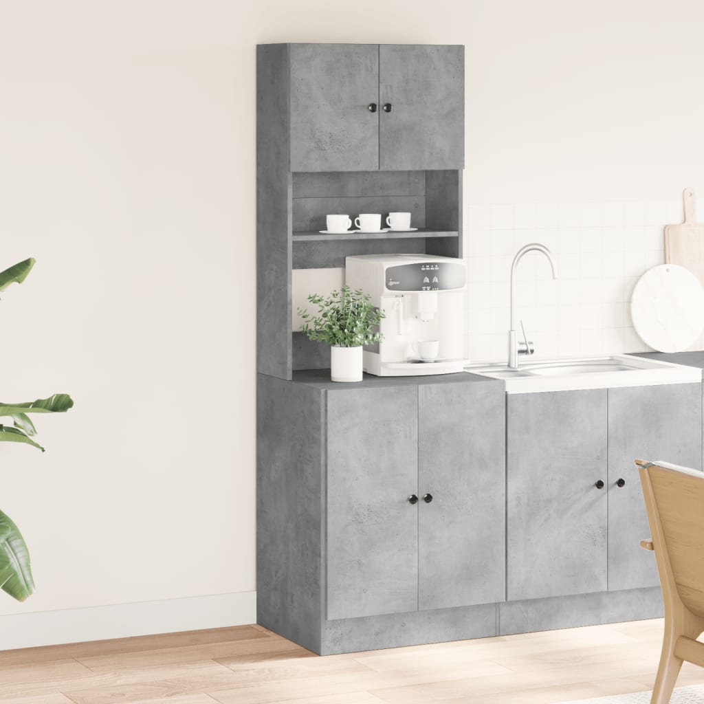 Kitchen Cabinet Concrete Grey 60x50x180 cm Engineered Wood