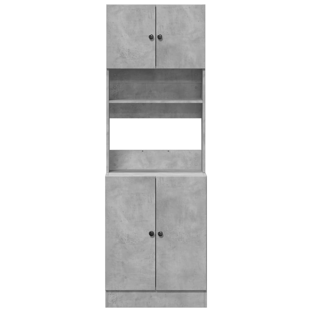 Kitchen Cabinet Concrete Grey 60x50x180 cm Engineered Wood