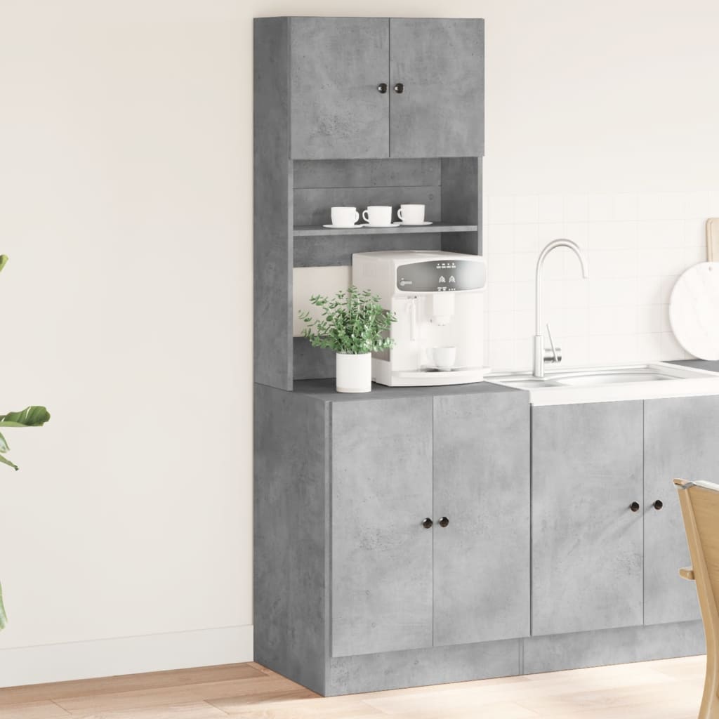 Kitchen Cabinet Concrete Grey 60x50x180 cm Engineered Wood