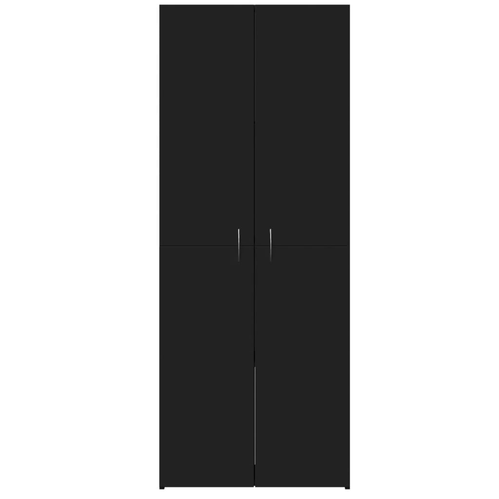 File Cabinet Black 60x32x153 cm Engineered Wood