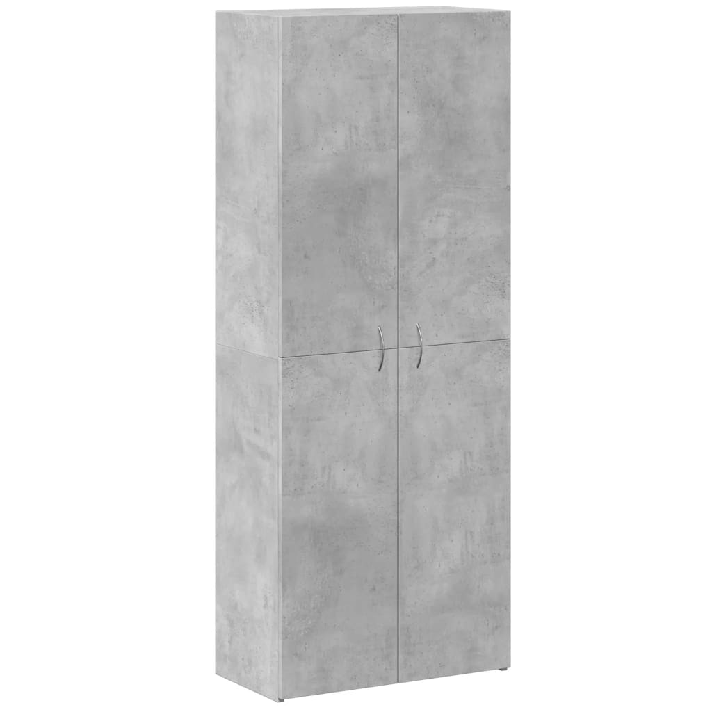 File Cabinet Concrete Grey 60x32x153 cm Engineered Wood