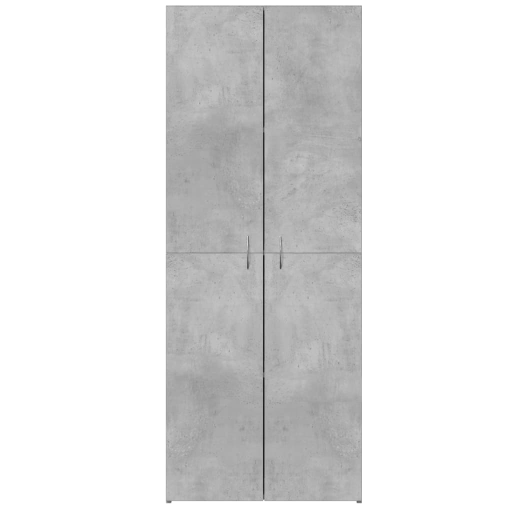 File Cabinet Concrete Grey 60x32x153 cm Engineered Wood