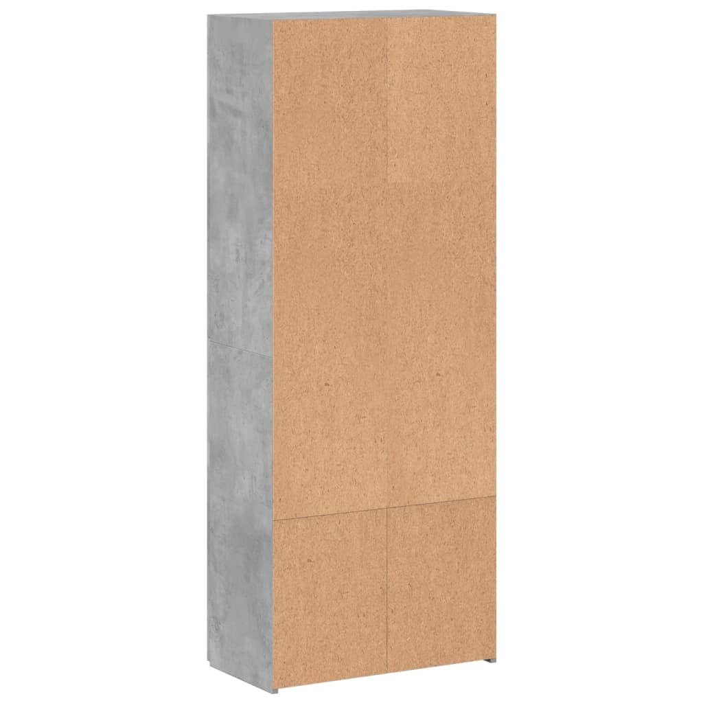 File Cabinet Concrete Grey 60x32x153 cm Engineered Wood