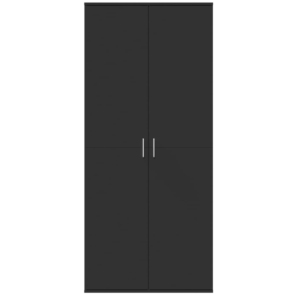 Highboard Black 80x35x180 cm Engineered Wood