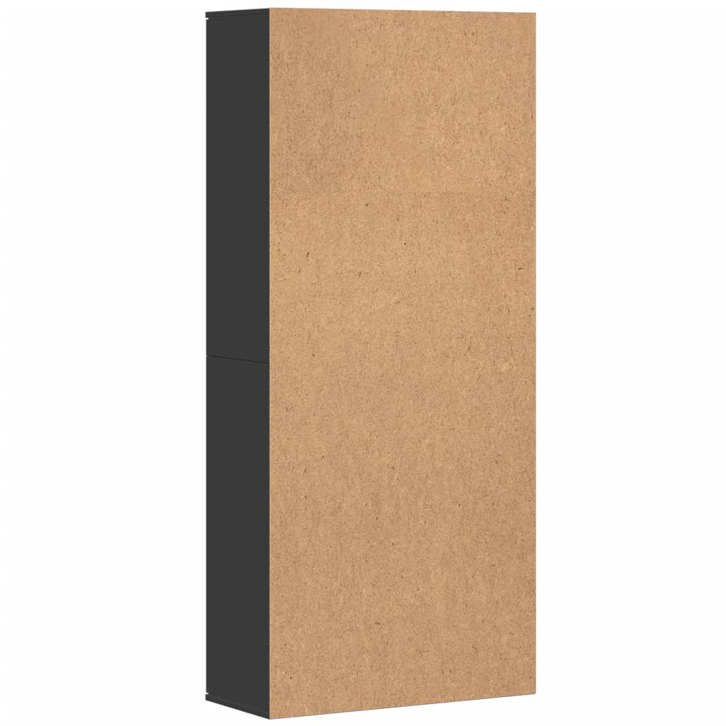 Highboard Black 80x35x180 cm Engineered Wood