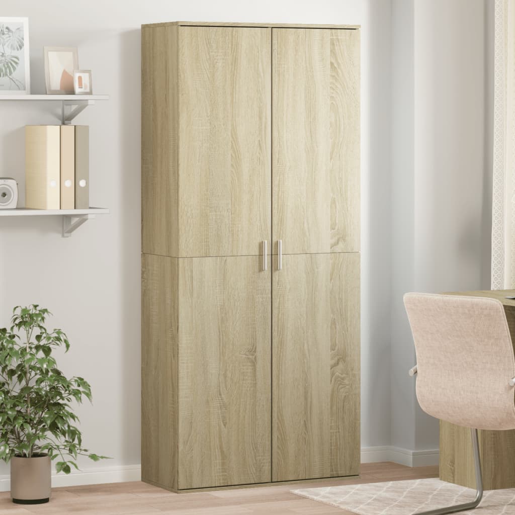 Highboard Sonoma Oak 80x35x180 cm Engineered Wood