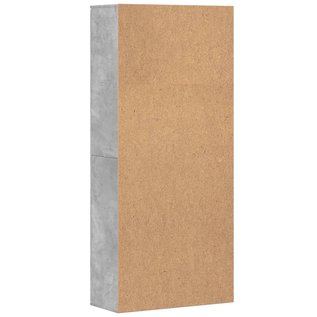 Highboard Concrete Grey 80x35x180 cm Engineered Wood