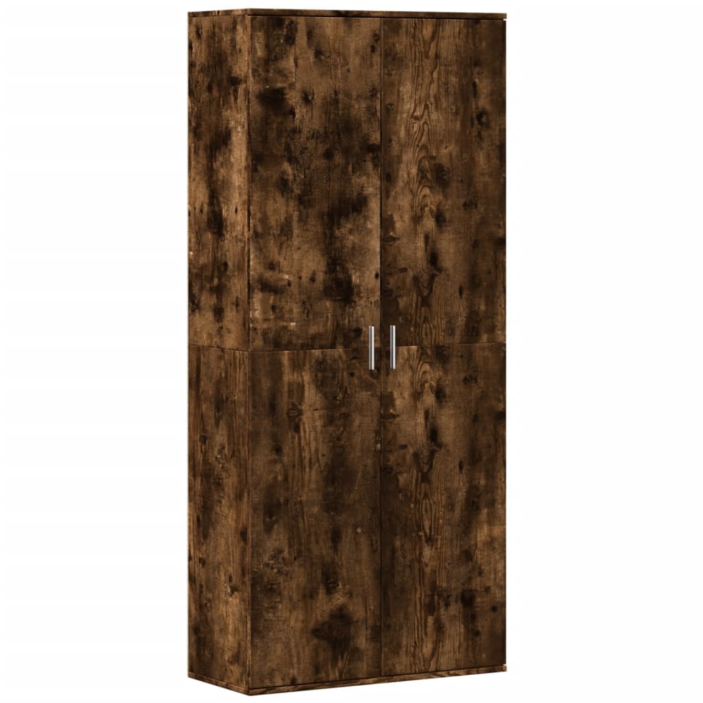 Highboard Smoked Oak 80x35x180 cm Engineered Wood