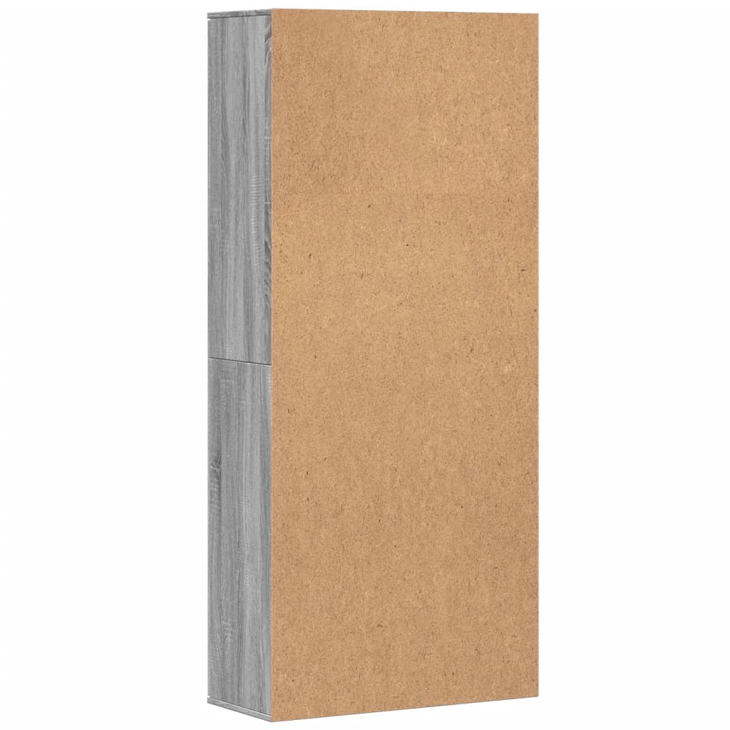 Highboard Grey Sonoma 80x35x180 cm Engineered Wood