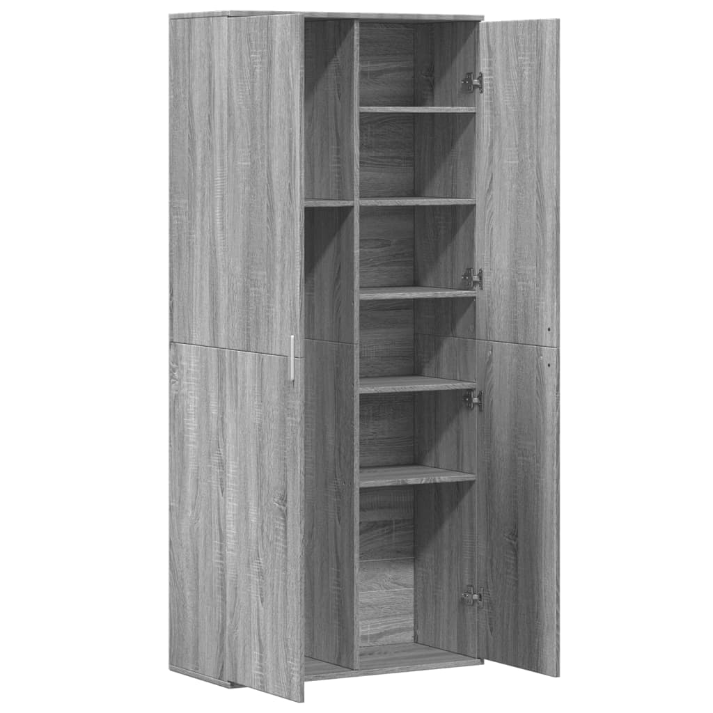 Highboard Grey Sonoma 80x35x180 cm Engineered Wood