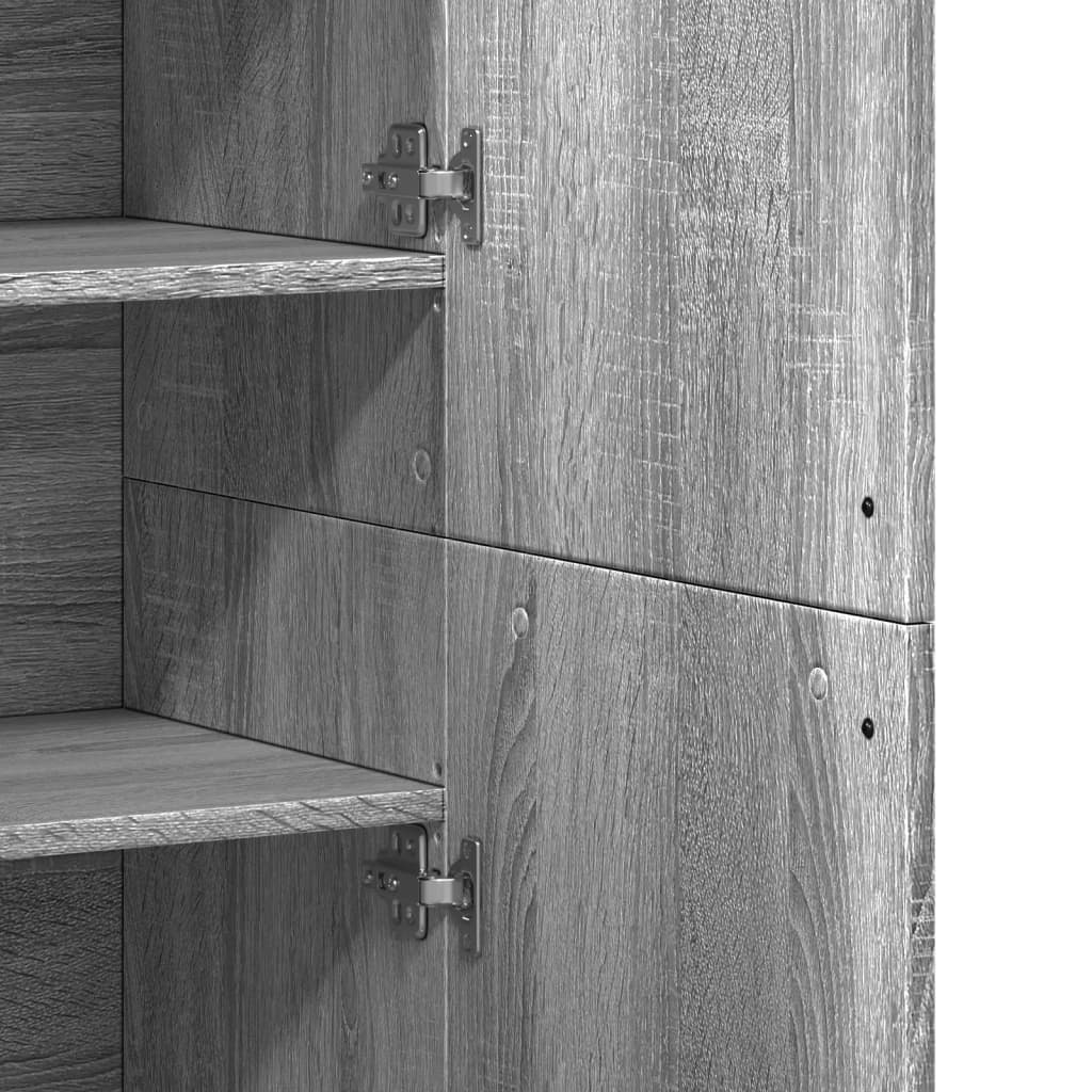 Highboard Grey Sonoma 80x35x180 cm Engineered Wood