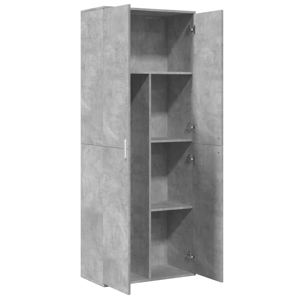 Highboard Concrete Grey 70x35x180 cm Engineered Wood