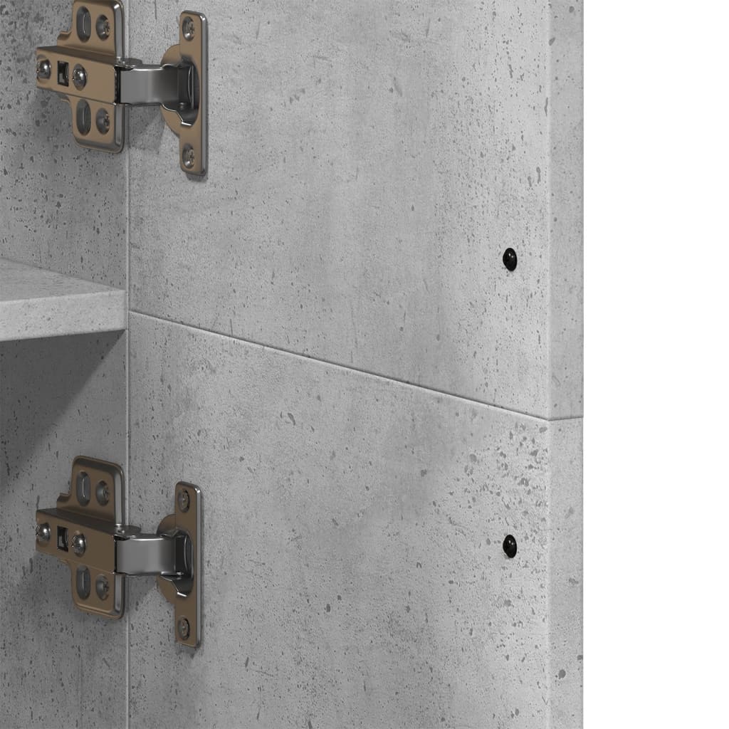 Highboard Concrete Grey 70x35x180 cm Engineered Wood