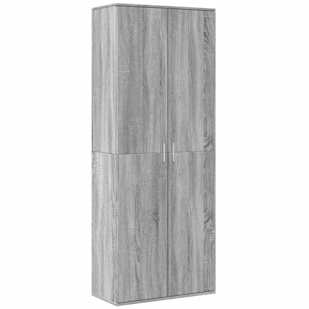 Highboard Grey Sonoma 70x35x180 cm Engineered Wood
