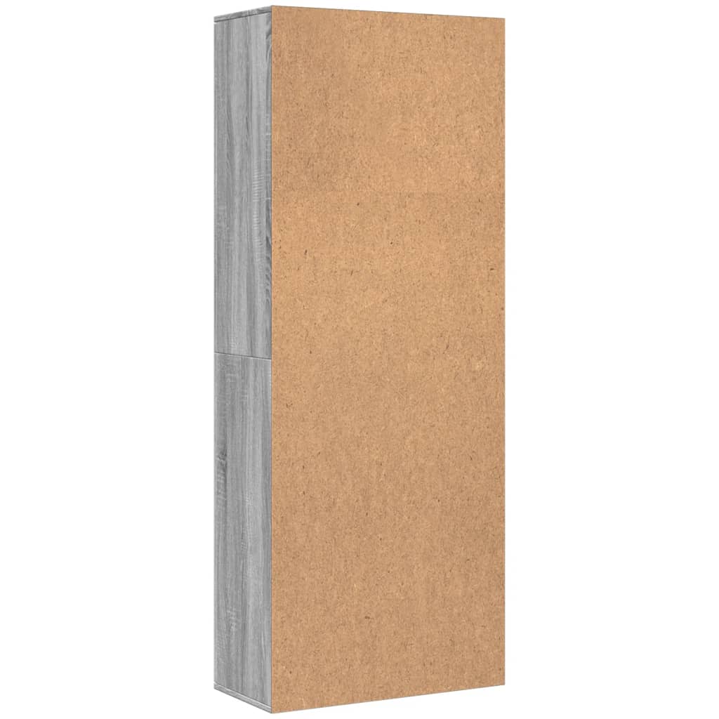 Highboard Grey Sonoma 70x35x180 cm Engineered Wood