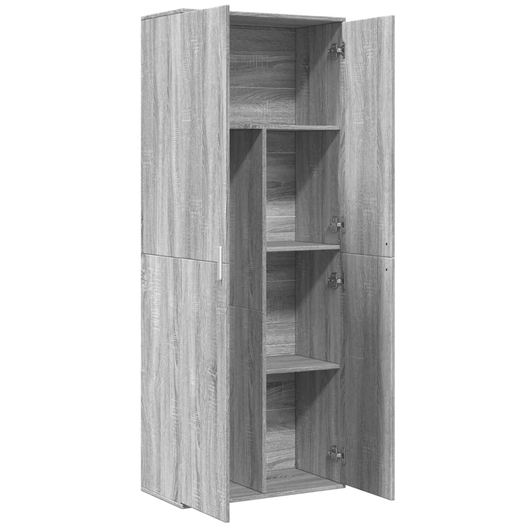 Highboard Grey Sonoma 70x35x180 cm Engineered Wood