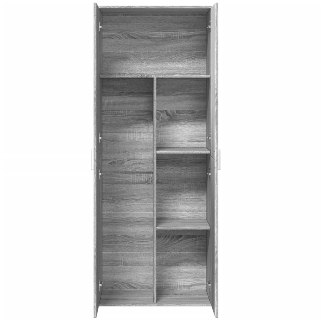 Highboard Grey Sonoma 70x35x180 cm Engineered Wood