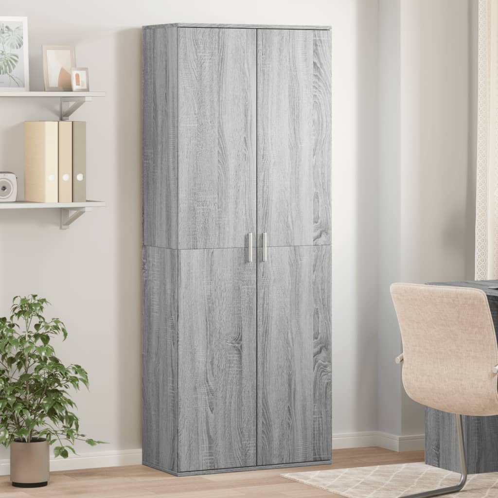 Highboard Grey Sonoma 70x35x180 cm Engineered Wood