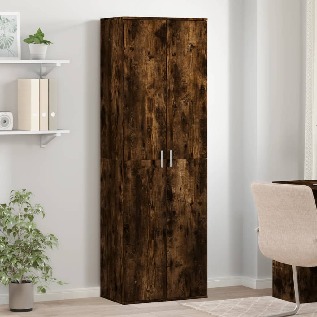 Highboard Smoked Oak 60x35x180 cm Engineered Wood