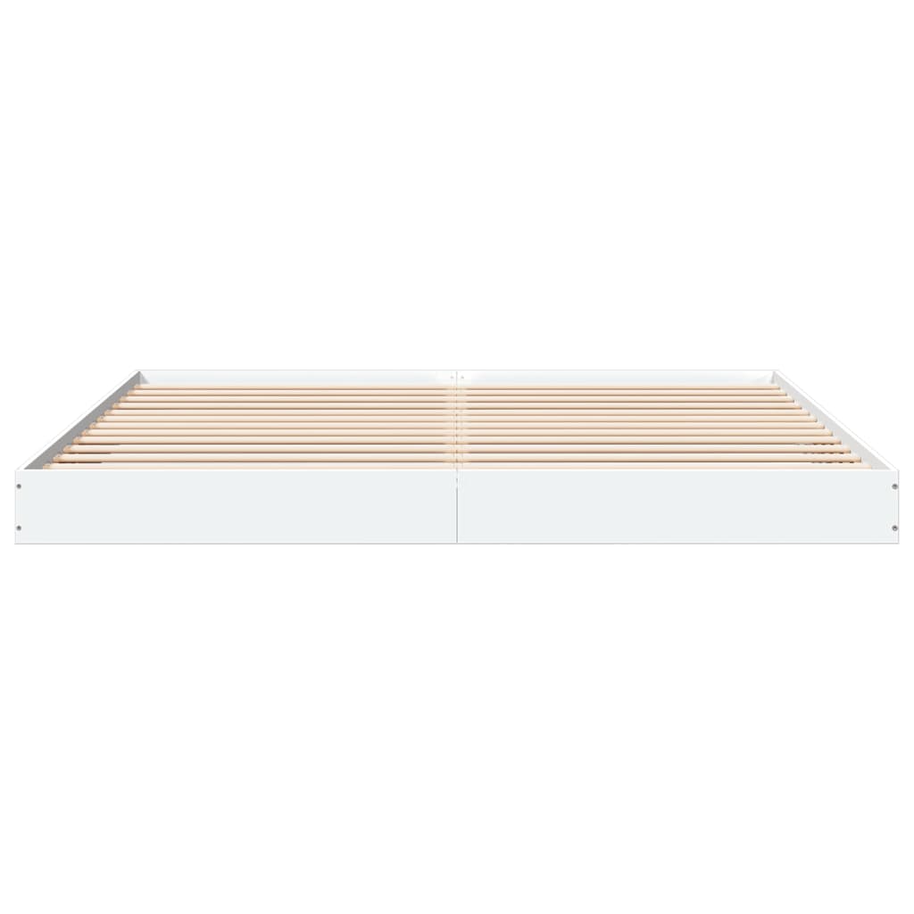 Bed Frame without Mattress White 180x200 cm Super King Engineered Wood