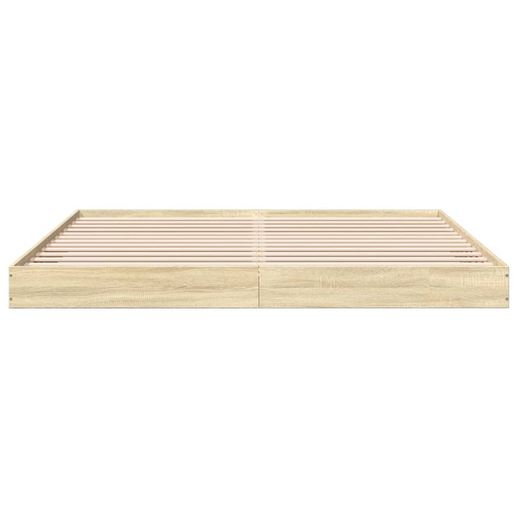 Bed Frame without Mattress Sonoma Oak 180x200 cm Super King Engineered Wood