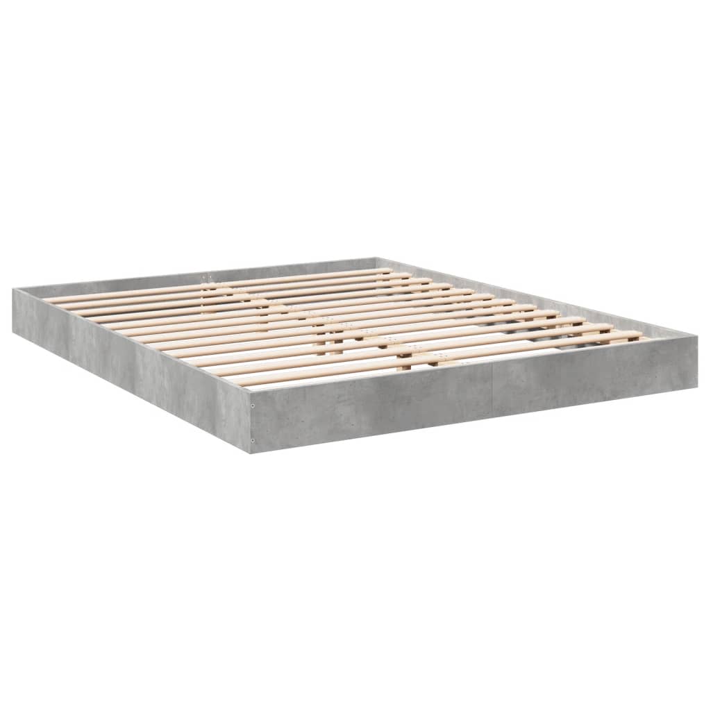Bed Frame without Mattress Concrete Grey 160x200 cm