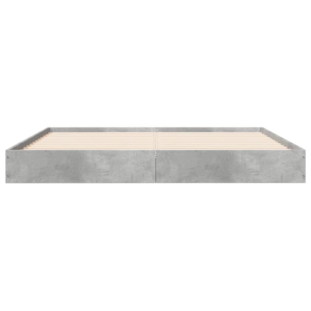 Bed Frame without Mattress Concrete Grey 160x200 cm
