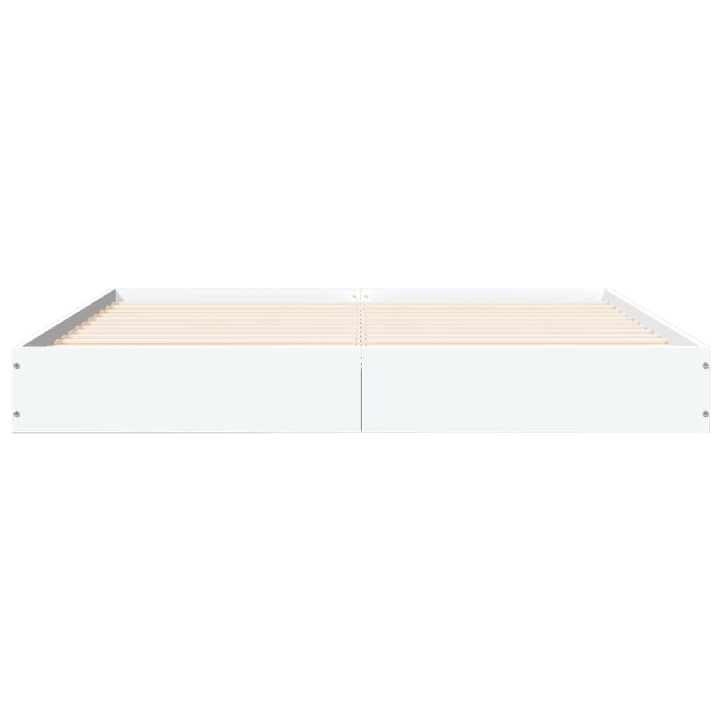 Bed Frame without Mattress White 140x200 cm Engineered Wood