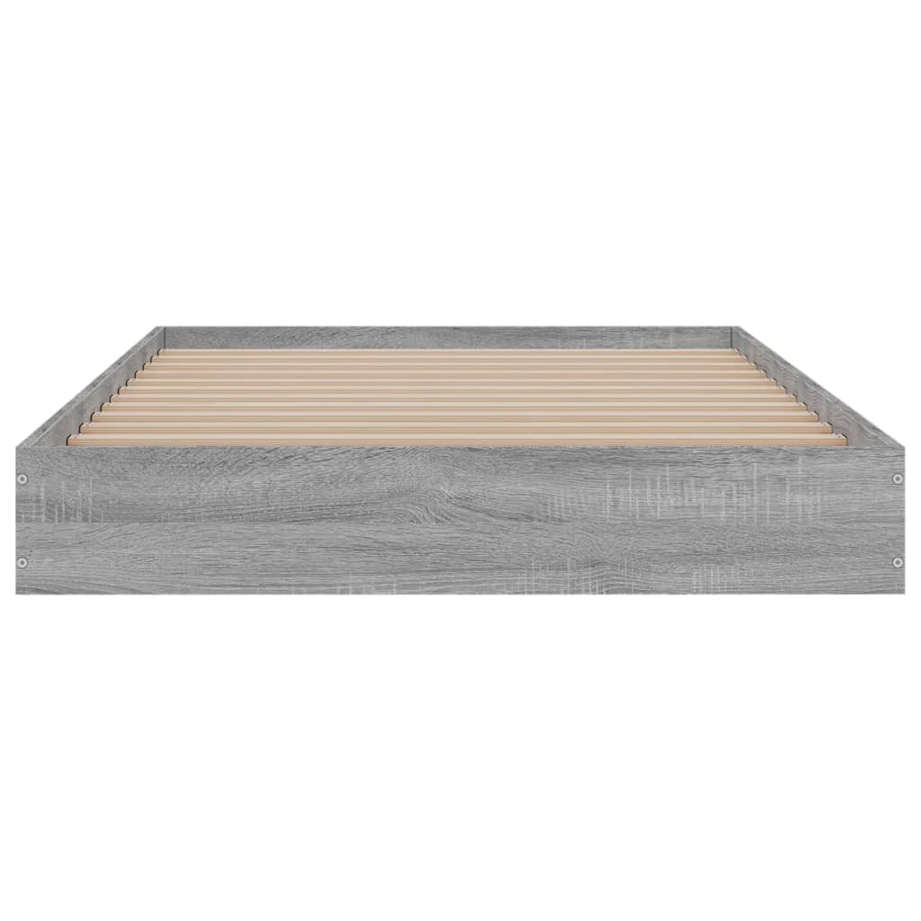 Bed Frame without Mattress Grey Sonoma 100x200 cm Engineered Wood