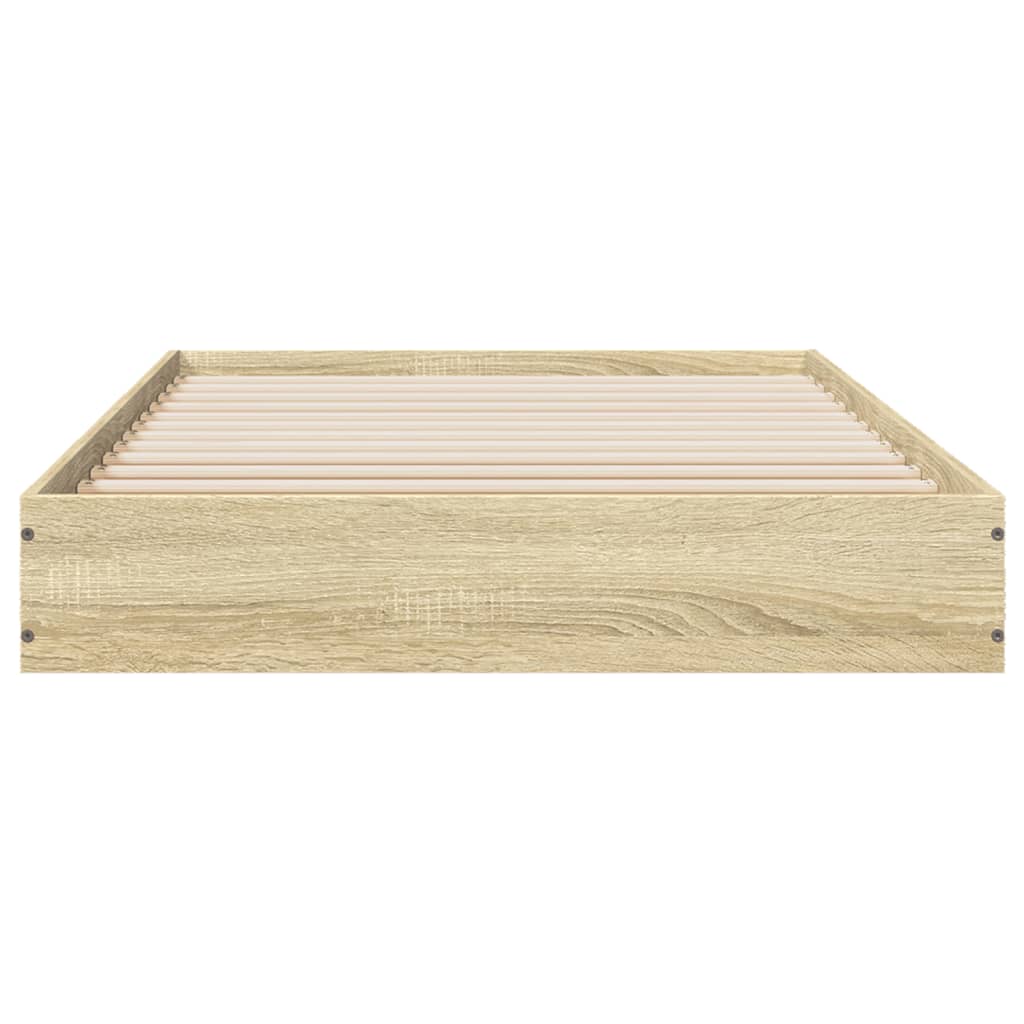Bed Frame without Mattress Sonoma Oak 75x190 cm Small Single Engineered Wood