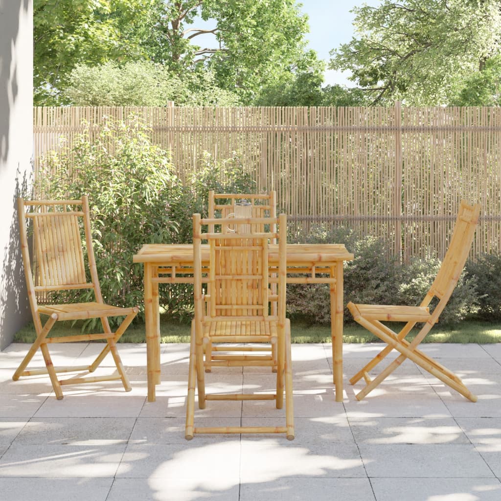Folding Garden Chairs 4 pcs 46x66x99 cm Bamboo