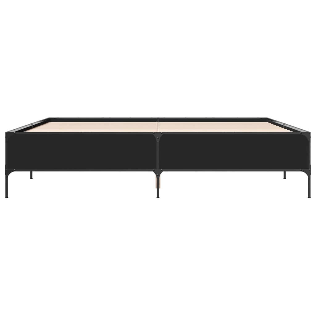 Bed Frame without Mattress Black 180x200 cm Super King