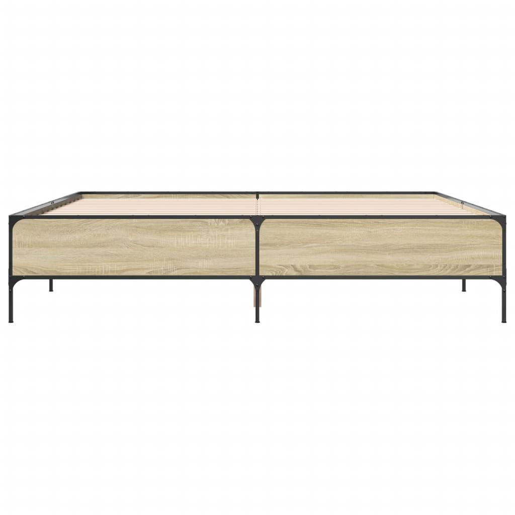 Bed Frame without Mattress Sonoma Oak 180x200 cm Super King