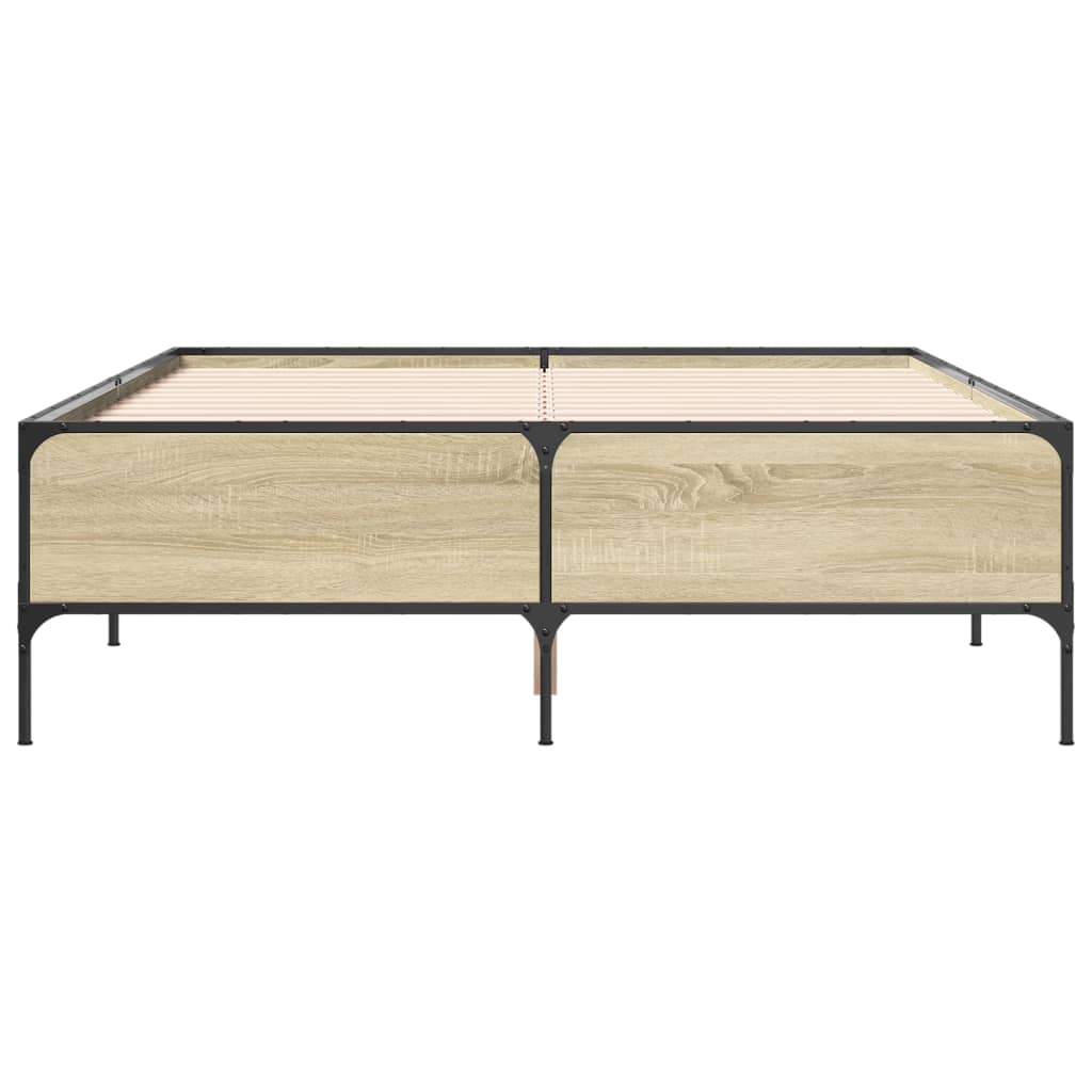 Bed Frame without Mattress Sonoma Oak 160x200 cm