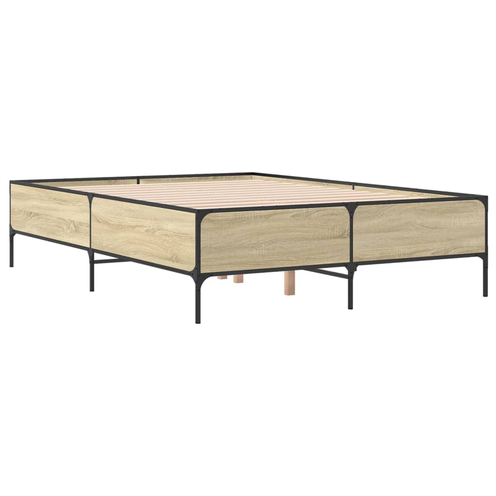 Bed Frame without Mattress Sonoma Oak 160x200 cm