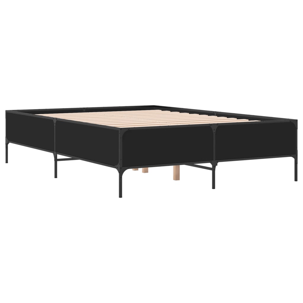 Bed Frame without Mattress Black 120x200 cm
