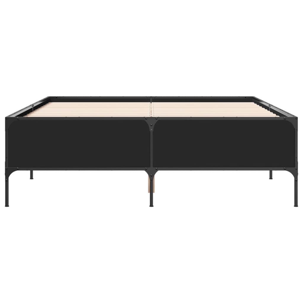 Bed Frame without Mattress Black 120x200 cm