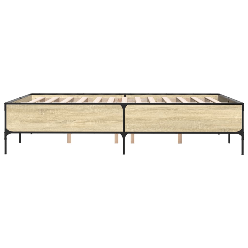 Bed Frame without Mattress Sonoma Oak 120x200 cm