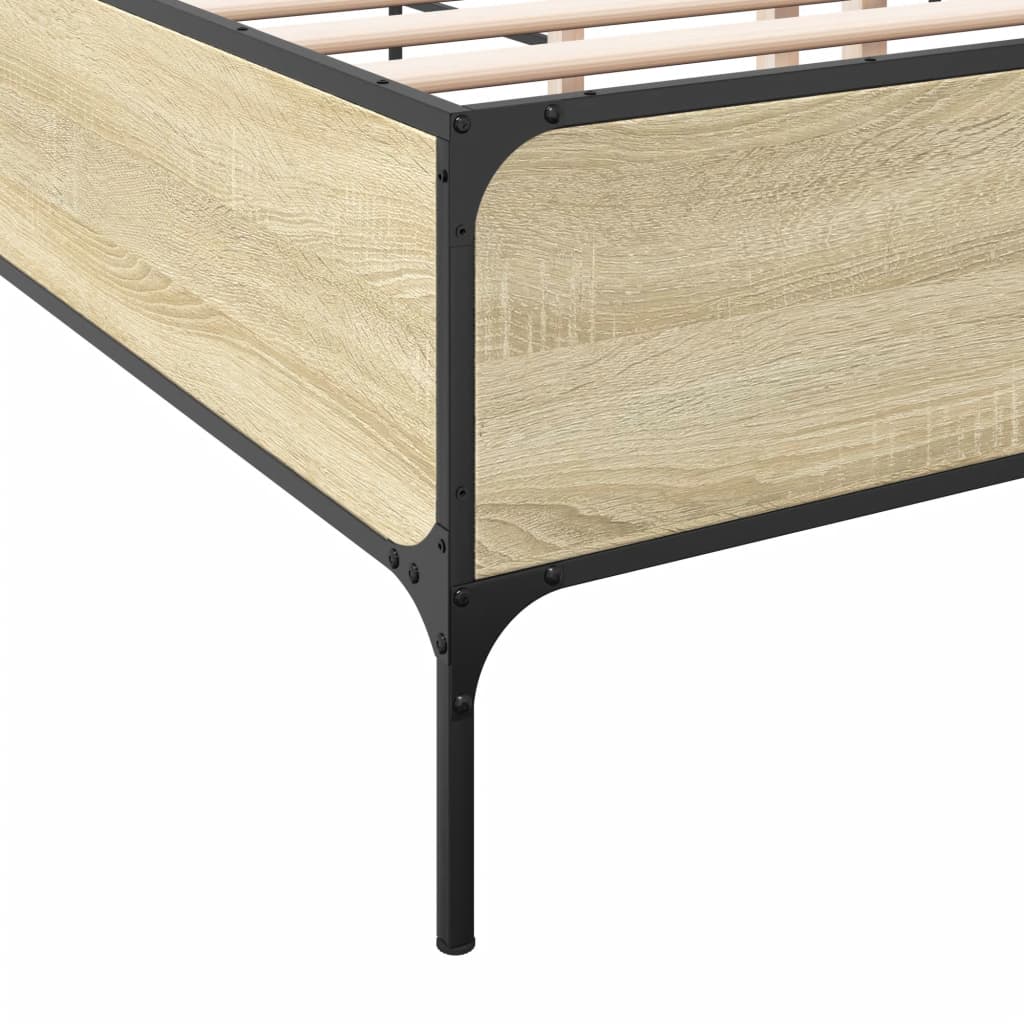 Bed Frame without Mattress Sonoma Oak 120x200 cm