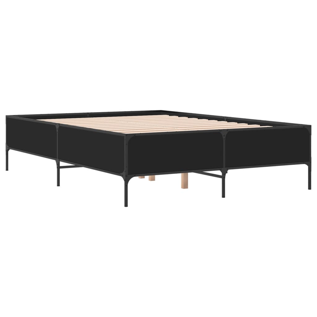 Bed Frame without Mattress Black 120x190 cm Small Double