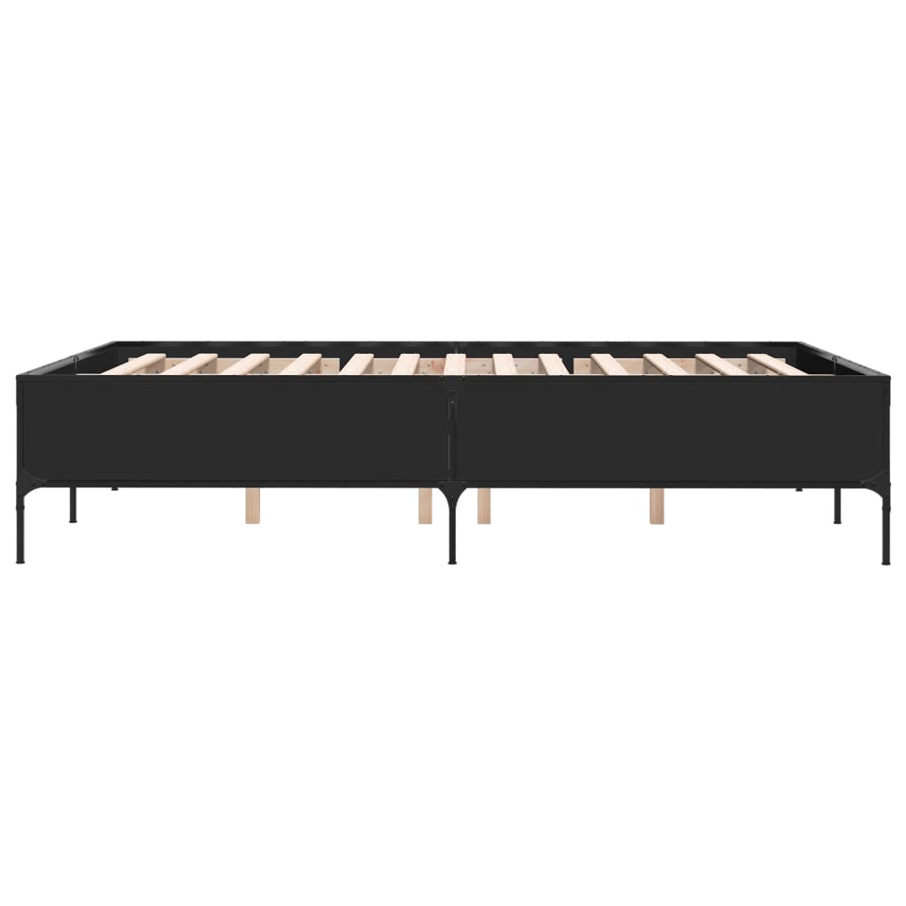 Bed Frame without Mattress Black 120x190 cm Small Double