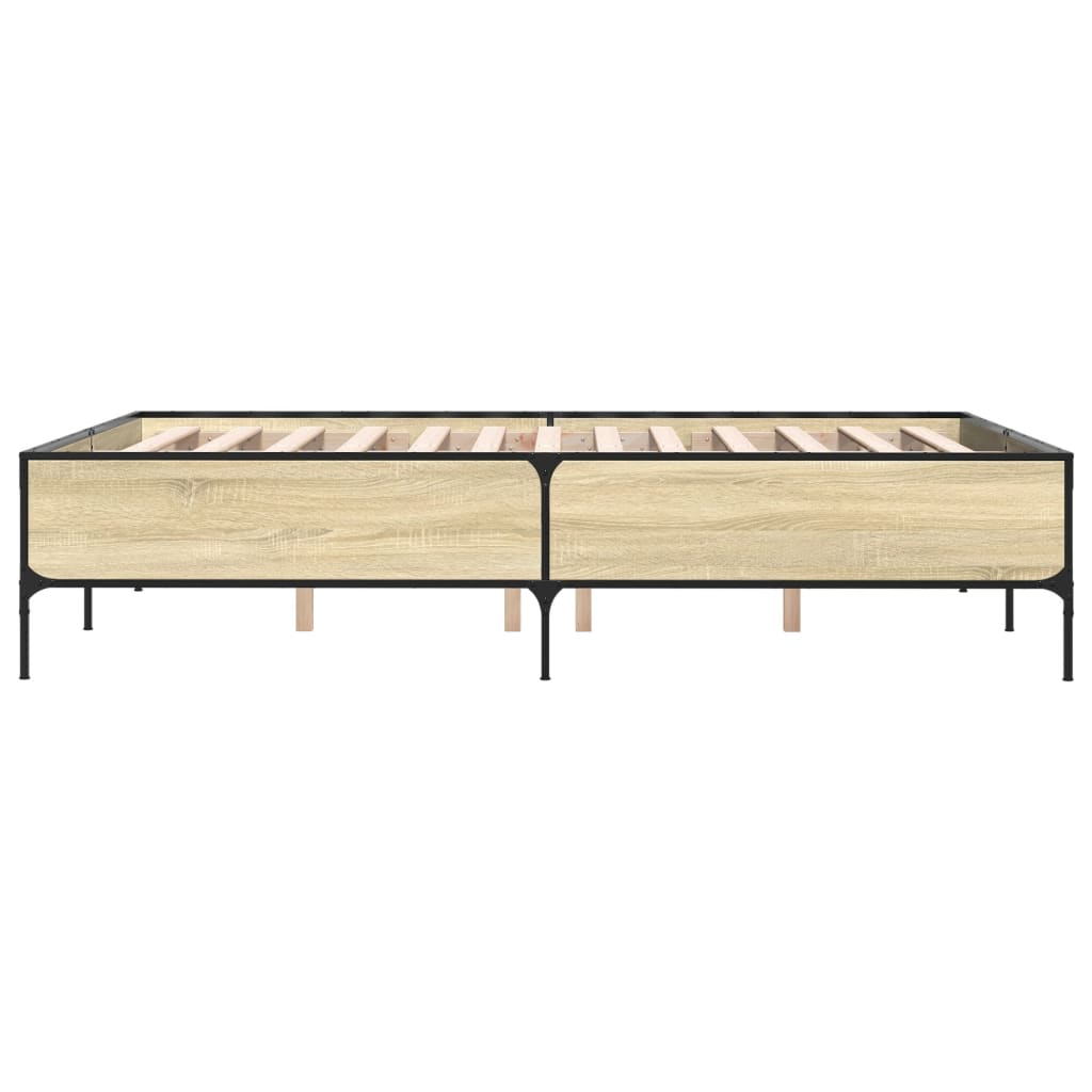 Bed Frame without Mattress Sonoma Oak 120x190 cm Small Double